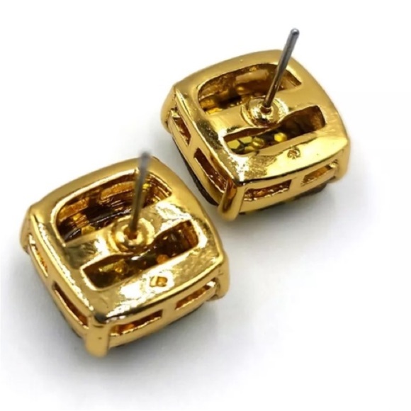 Kate Spade New York ♠️ sparkly yellow gold glitter earrings - Picture 6 of 8